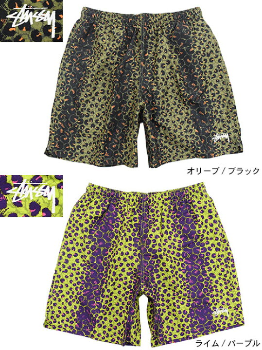 楽天市場】ステューシー STUSSY ハーフパンツ メンズ Leopard Water 