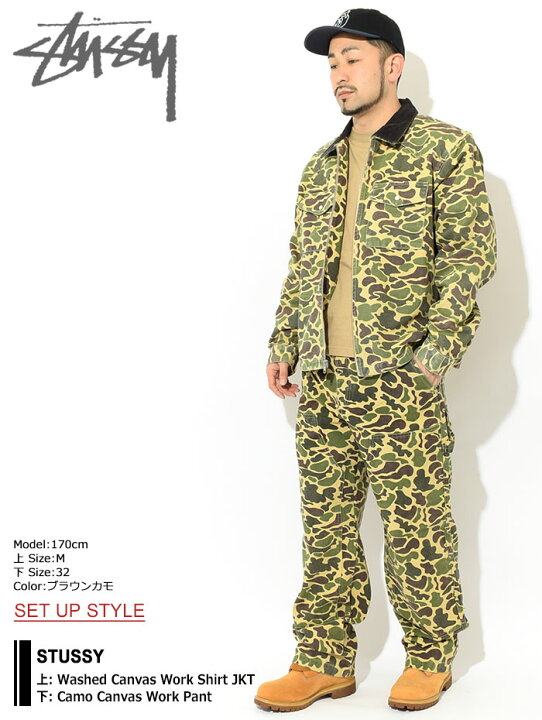 楽天市場】ステューシー STUSSY パンツ メンズ Camo Canvas Work 
