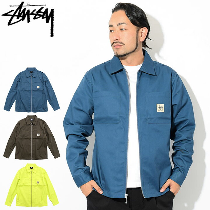 楽天市場】ステューシー STUSSY シャツ 長袖 メンズ Zip Up Work  