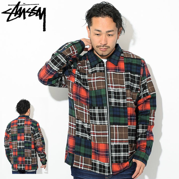 楽天市場】ステューシー STUSSY シャツ 長袖 メンズ Patchwork Zip Up 