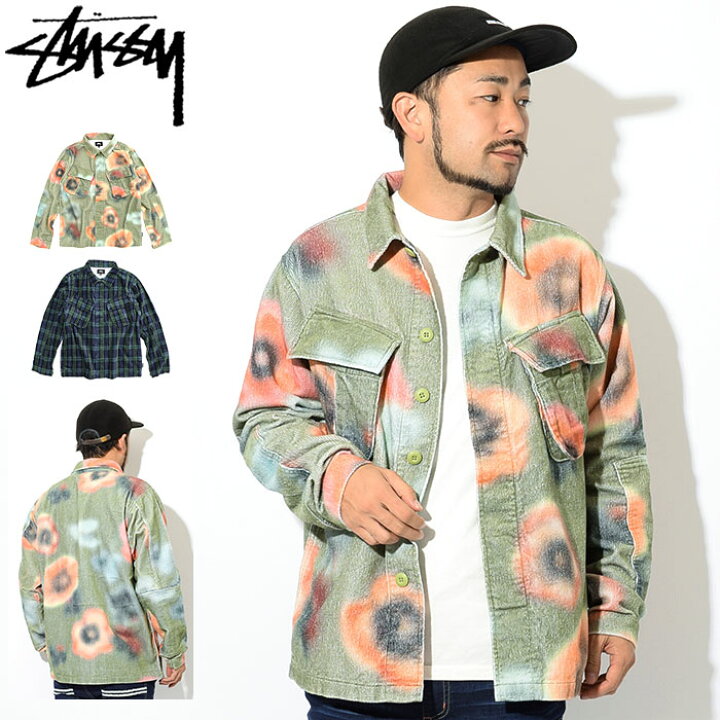 楽天市場】ステューシー STUSSY シャツ 長袖 メンズ Velveteen Jungle 