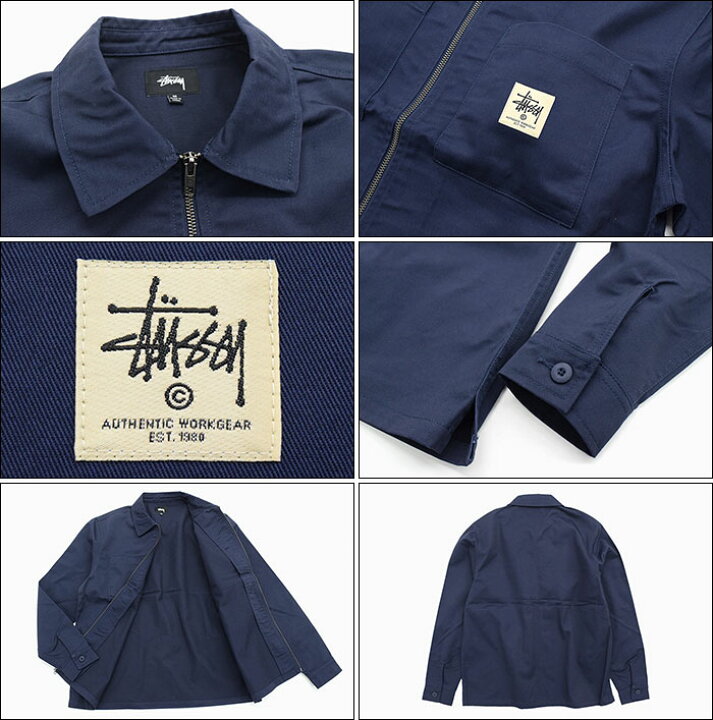 楽天市場】ステューシー STUSSY シャツ 長袖 メンズ Poly Cotton Zip 