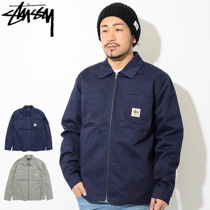 楽天市場】ステューシー STUSSY シャツ 長袖 メンズ Poly Cotton Zip 