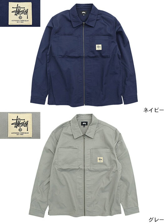 楽天市場】ステューシー STUSSY シャツ 長袖 メンズ Poly Cotton Zip 