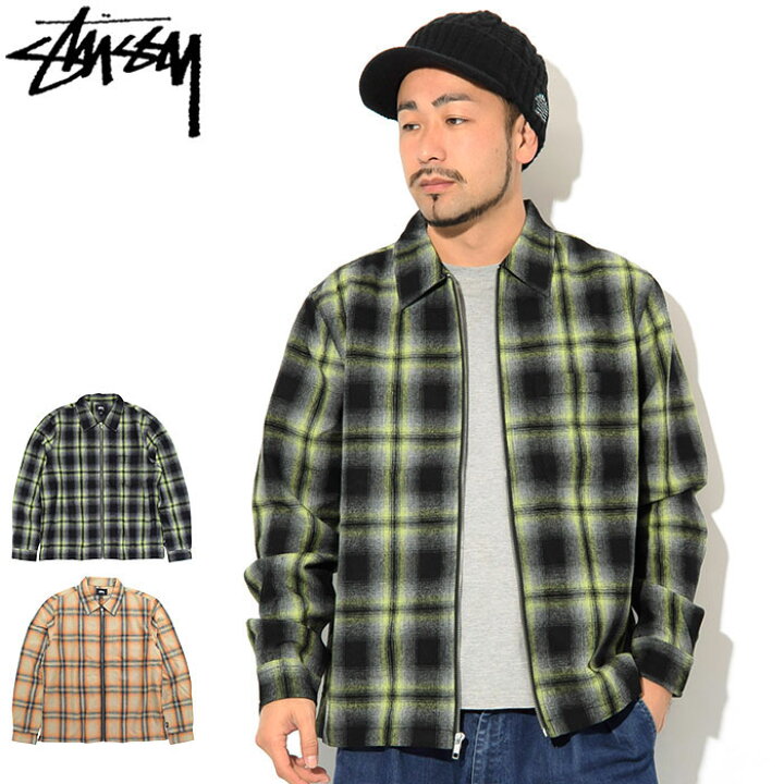 楽天市場】ステューシー STUSSY シャツ 長袖 メンズ Gunn Plaid Zip Up 