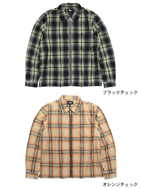 楽天市場】ステューシー STUSSY シャツ 長袖 メンズ Gunn Plaid Zip Up  