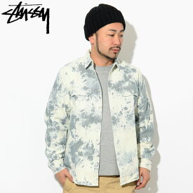 ステューシー STUSSY シャツ 長袖 メンズ Bleached Hickory Stripe ( stussy shirt ブリーチ ヒッコリー ストライプ ワークシャツ カジュアルシャツ トップス メンズ・男性用 1110082 USAモデル 正規 品 ストゥーシー スチューシー ) ice field icefield