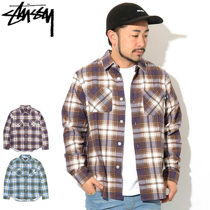 楽天市場】ステューシー STUSSY シャツ 長袖 メンズ Adam Plaid 