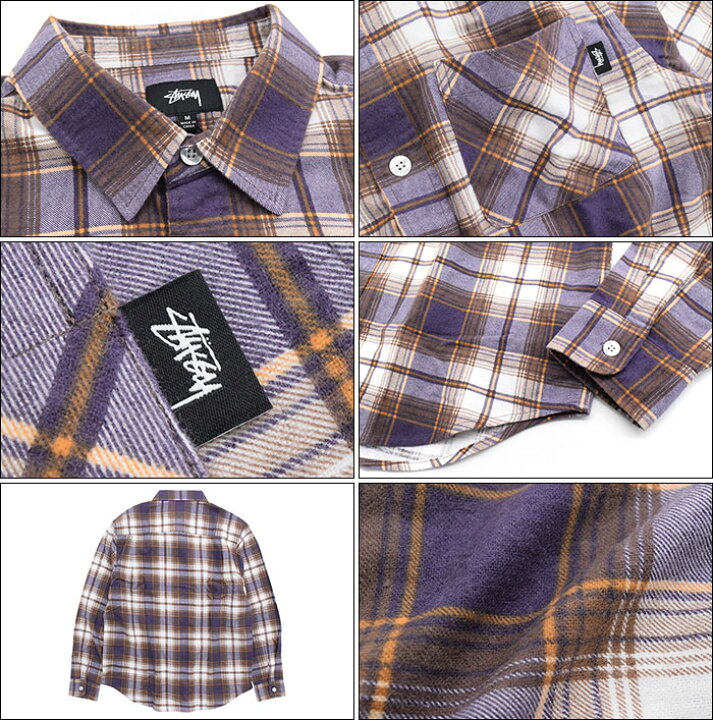 楽天市場】ステューシー STUSSY シャツ 長袖 メンズ Adam Plaid 