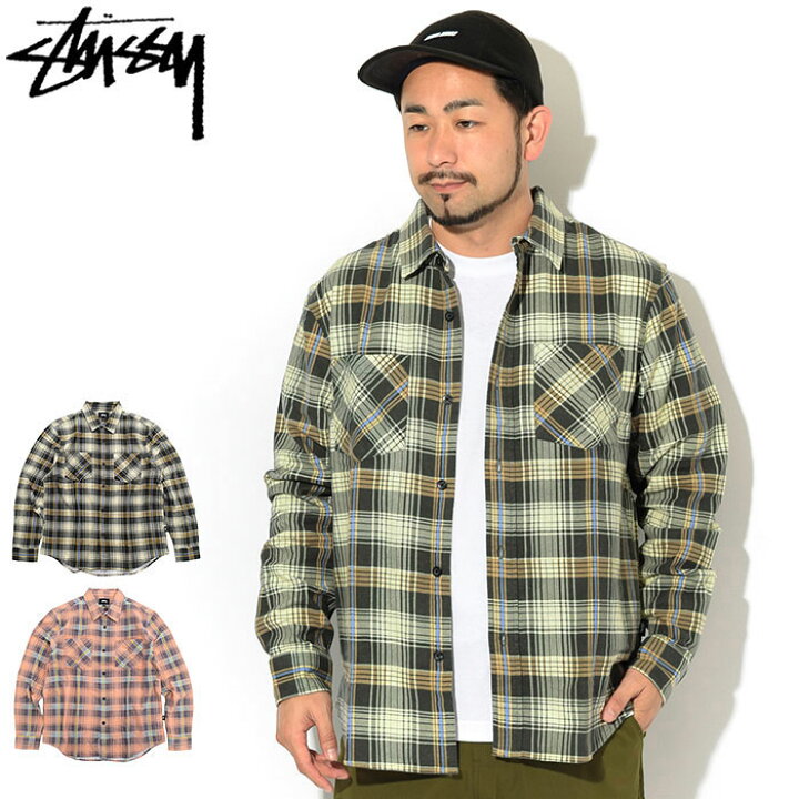 楽天市場】ステューシー STUSSY シャツ 長袖 メンズ Lawrence Plaid 