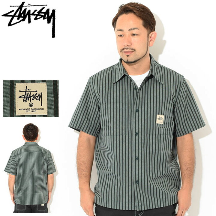 楽天市場】ステューシー STUSSY シャツ 半袖 メンズ Striped Garage 