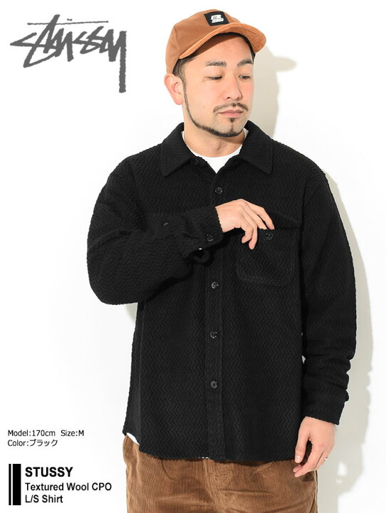 楽天市場】ステューシー STUSSY シャツ 長袖 メンズ Textured Wool CPO  
