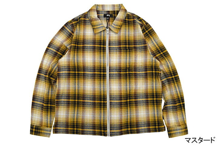 楽天市場】ステューシー STUSSY シャツ 長袖 メンズ Shadow Plaid Zip 