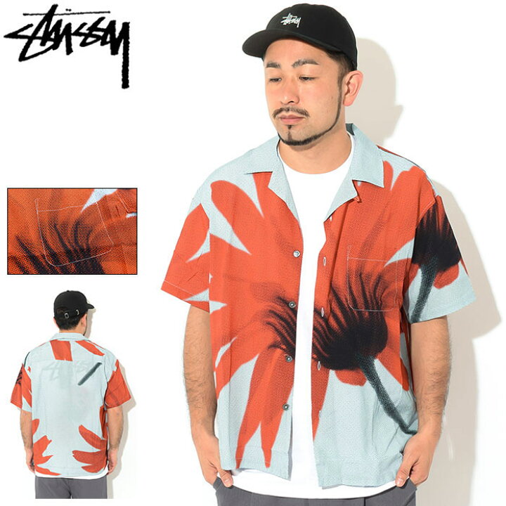 楽天市場】ステューシー STUSSY シャツ 半袖 メンズ Halftone Flower 