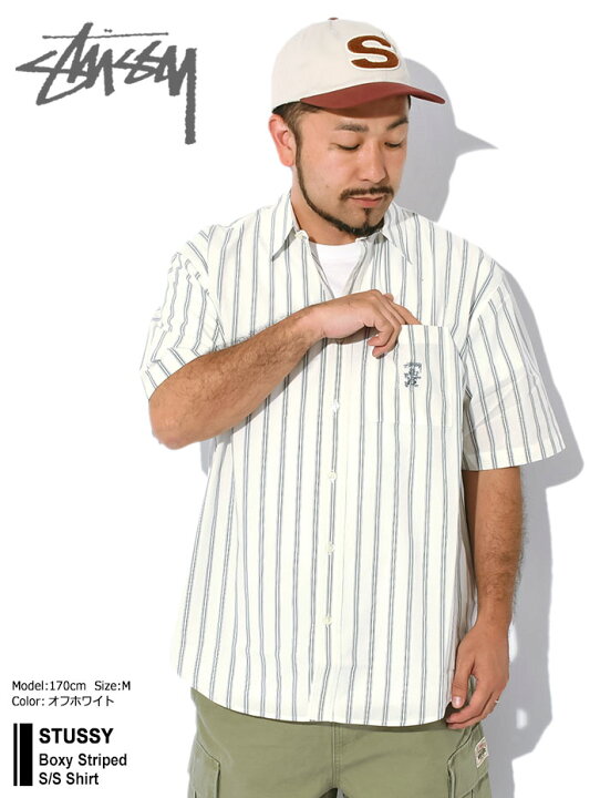 楽天市場】ステューシー STUSSY シャツ 半袖 メンズ Boxy Striped 