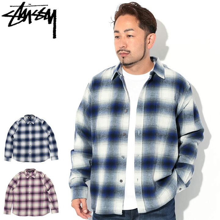 stussy bay plaid shirt スキズ着用 - ネルシャツ 