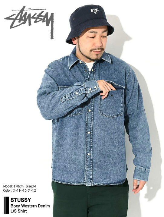 楽天市場】ステューシー STUSSY シャツ 長袖 メンズ Boxy Western 
