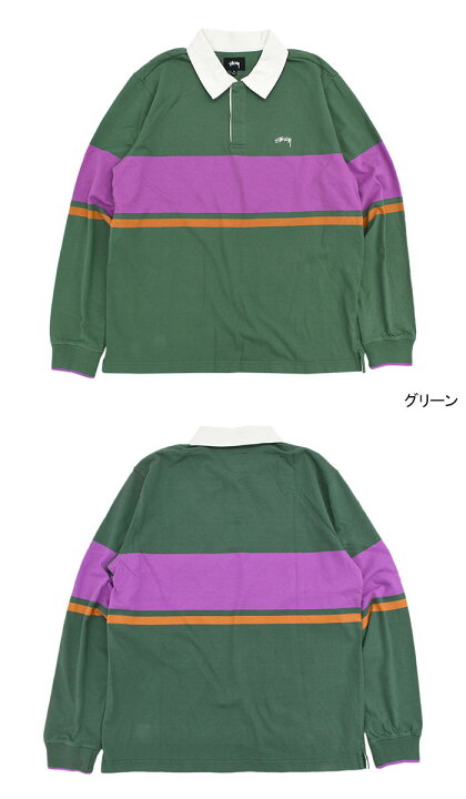 楽天市場】ステューシー STUSSY ポロシャツ 長袖 メンズ Justin Rugby 