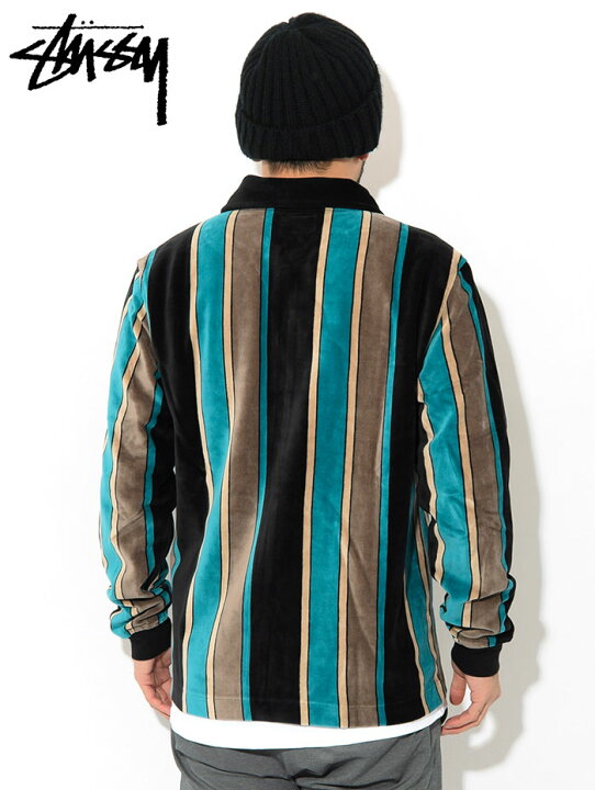 楽天市場】ステューシー STUSSY ポロシャツ 長袖 メンズ Roland Stripe 