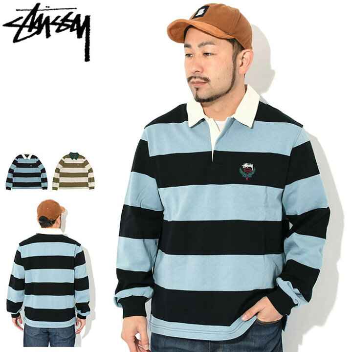 楽天市場】ステューシー STUSSY ポロシャツ 長袖 メンズ Big Stripe 