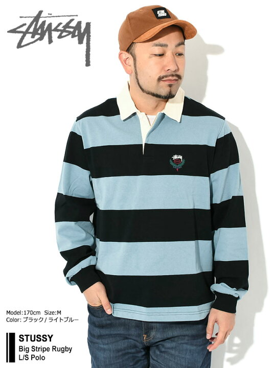 楽天市場】ステューシー STUSSY ポロシャツ 長袖 メンズ Big Stripe 