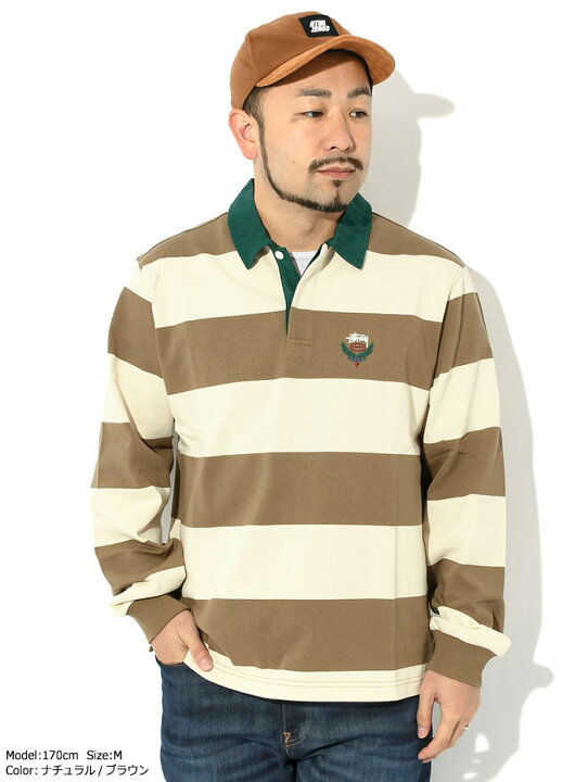 楽天市場】ステューシー STUSSY ポロシャツ 長袖 メンズ Big Stripe 