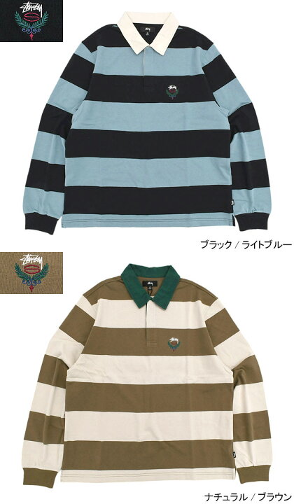 楽天市場】ステューシー STUSSY ポロシャツ 長袖 メンズ Big Stripe 