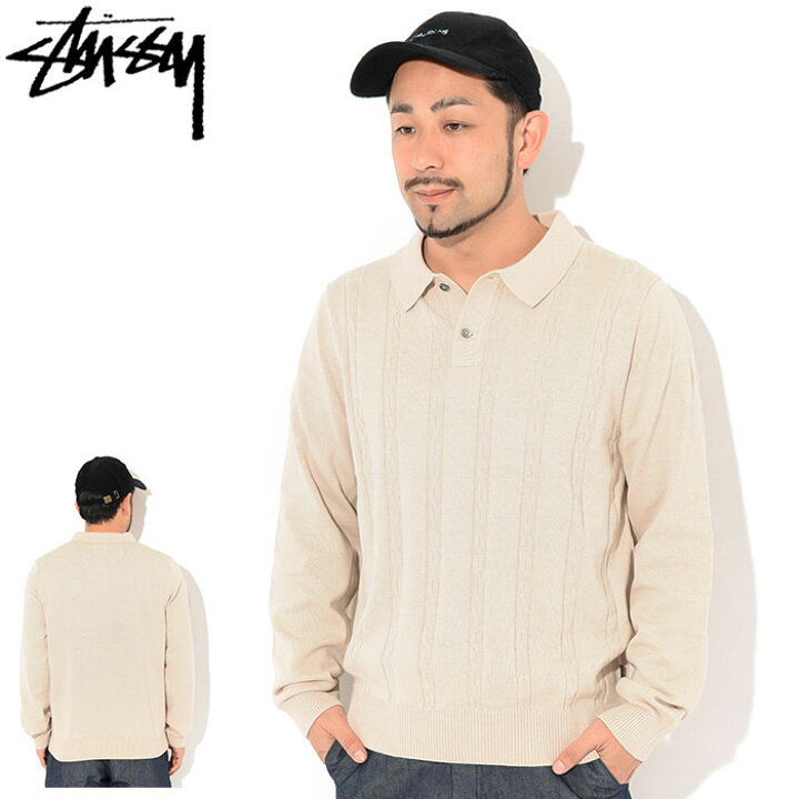 楽天市場】ステューシー STUSSY ポロシャツ 長袖 メンズ S Chain Knit 