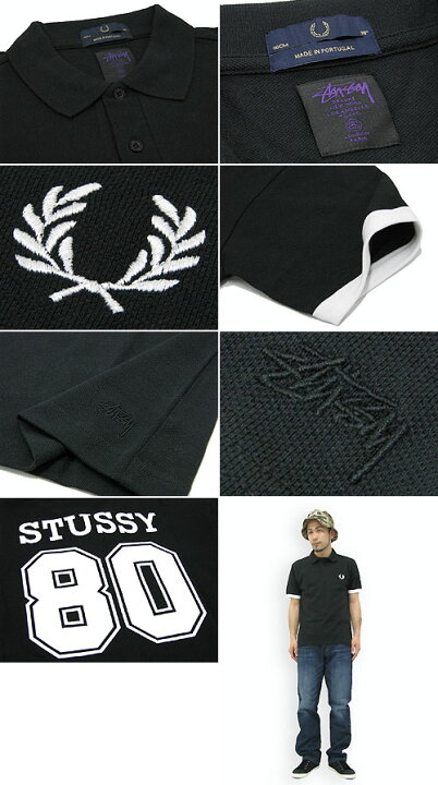 楽天市場】ステューシー STUSSY×FRED PERRY Stussy 80 ポロシャツ 半袖 