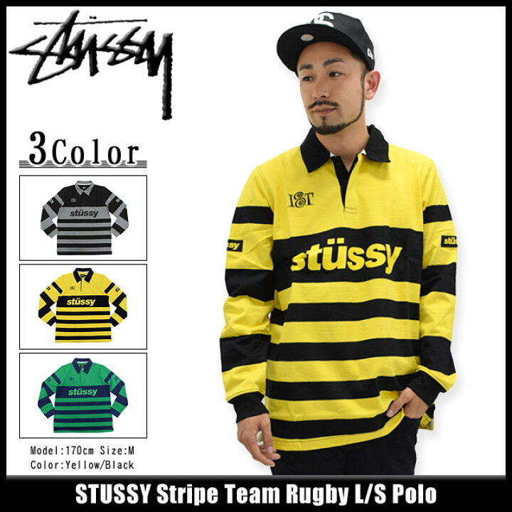 楽天市場】ステューシー STUSSY ポロシャツ 長袖 メンズ Stripe Team 