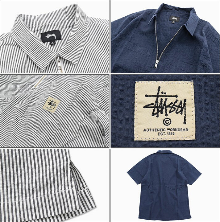 楽天市場】ステューシー STUSSY シャツ 半袖 メンズ Half Zip 