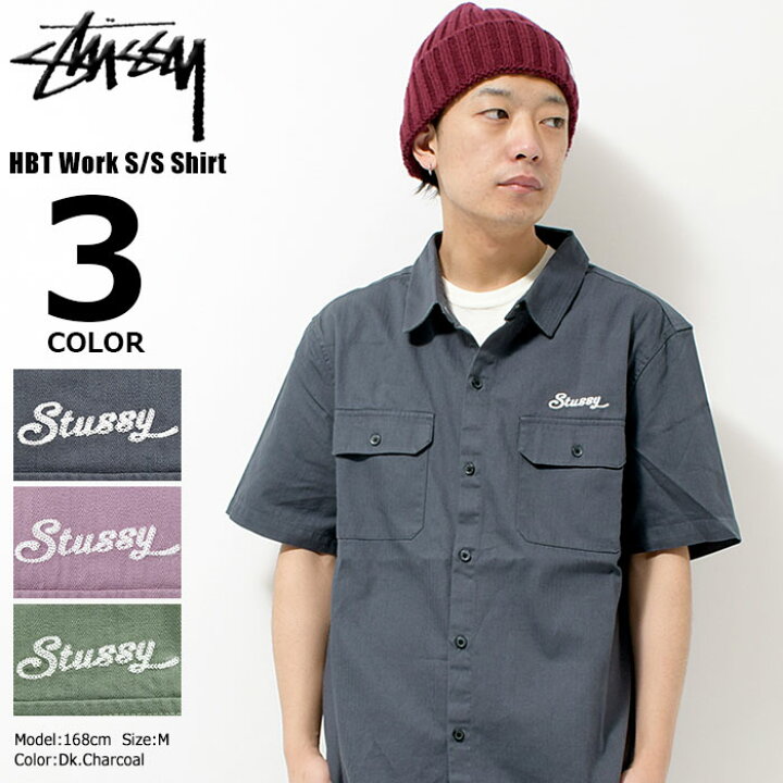 楽天市場】ステューシー STUSSY シャツ 半袖 メンズ HBT Work(stussy 