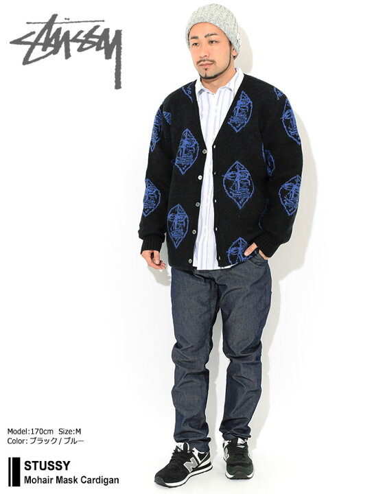 STUSSY モヘヤカーディガン Mask Mohair Cardigan
