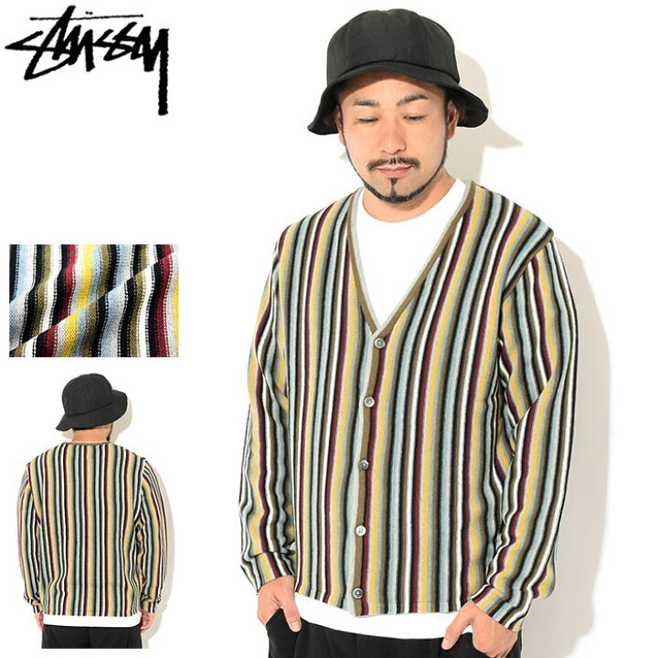 楽天市場】ステューシー STUSSY カーディガン メンズ Stripe Pattern 