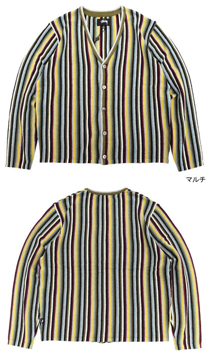 楽天市場】ステューシー STUSSY カーディガン メンズ Stripe Pattern 