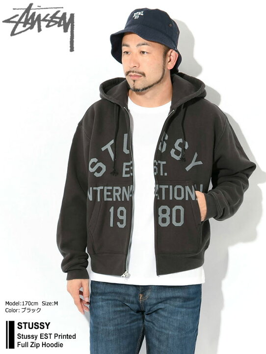 STUSSY BASIC ZIP パーカー Lサイズ ブラック ステューシー 楽天市場