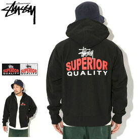 ステューシー STUSSY パーカー ジップアップ メンズ Superior Quality ( full zip hooded sweat 保温 暖かい あったか 裏起毛 パーカー フード フーディ トップス Zip up Hoody Parker ジップパーカー フルジップ メンズ 男性用 1975106 USAモデル 正規 品 )