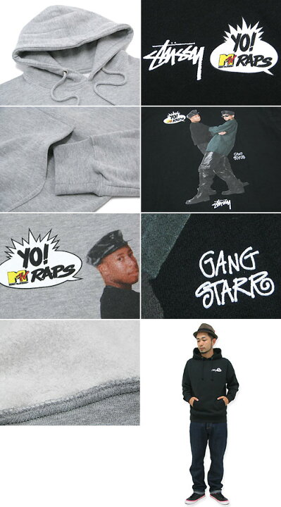 楽天市場】ステューシー STUSSY×Yo! MTV Raps Gang Starr パーカー 