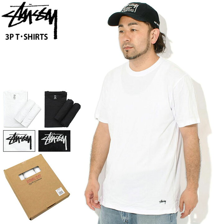 楽天市場】ステューシー STUSSY Tシャツ 半袖 メンズ 3 Pack Stussy 