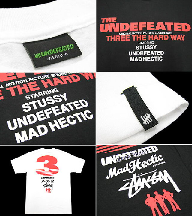 楽天市場】UNDEFEATED×STUSSY(ステューシー)×HECTIC 3 Hard Way S/S 