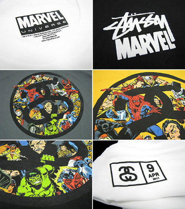楽天市場】ステューシー STUSSY×MARVEL COMICS Marvel SS-Link Tシャツ 