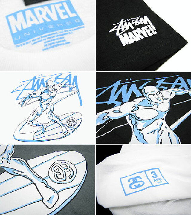 楽天市場】ステューシー STUSSY×MARVEL COMICS Silver Surfer Tシャツ 