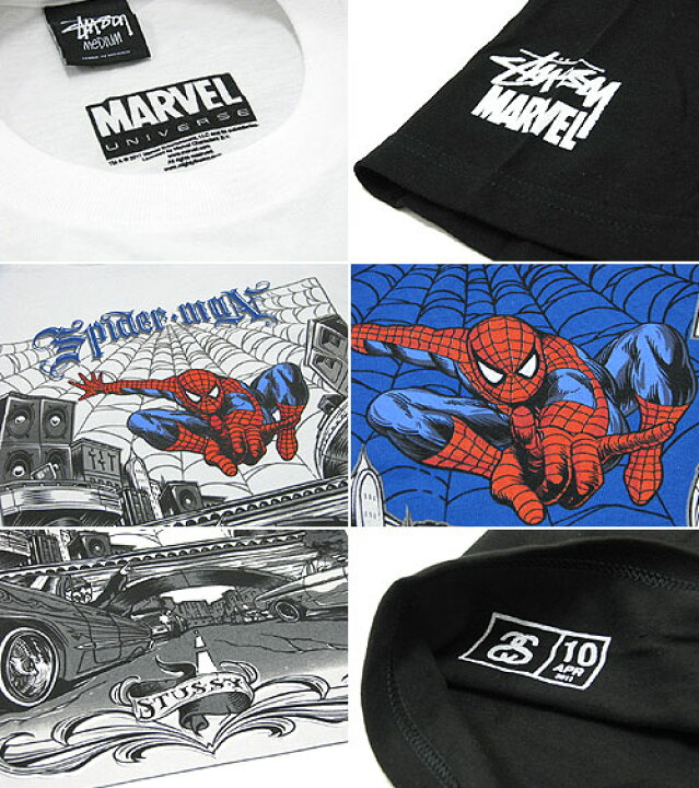 楽天市場】ステューシー STUSSY×MARVEL COMICS×Mr. CARTOON Spiderman 