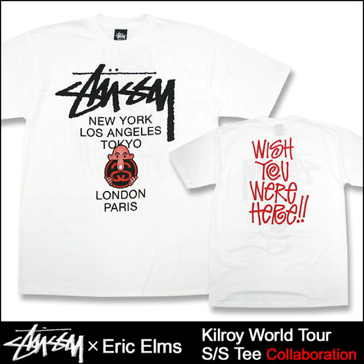 楽天市場】ステューシー STUSSY×Eric Elms Kilroy World Tour Tシャツ  