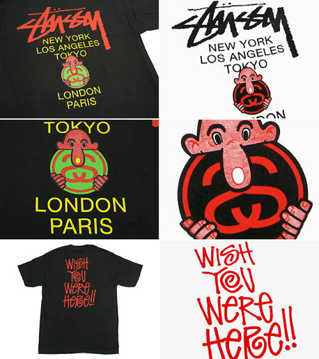 楽天市場】ステューシー STUSSY×Eric Elms Kilroy World Tour Tシャツ  