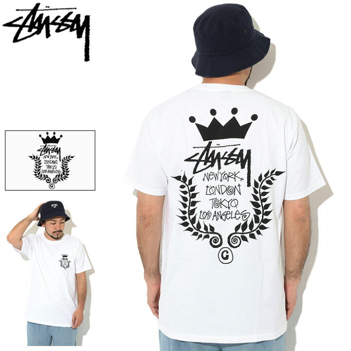 楽天市場 ステューシー Stussy Tシャツ 半袖 メンズ Crown Wreath Stussy Tee ティーシャツ T Shirts カットソー トップス メンズ 男性用 Usaモデル 正規 品 ストゥーシー スチューシー M便 1 1 Ice Field Icefield Ice Field アイスフィールド
