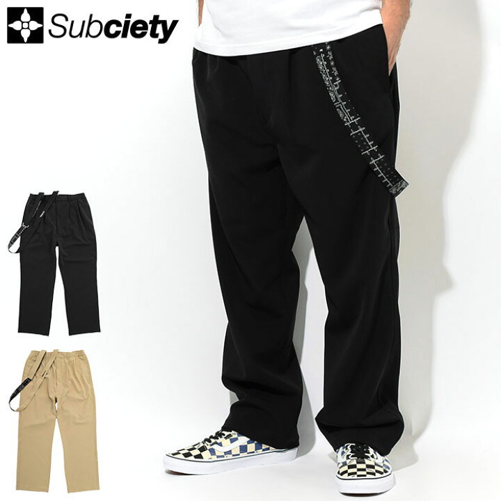 楽天市場】サブサエティ Subciety パンツ メンズ ワイド スラックス 
