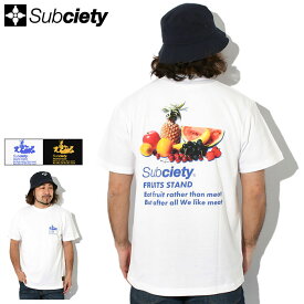 サブサエティ Subciety Tシャツ 半袖 メンズ フルーツ スタンド ( subciety サブサエティー Fruits Stand S/S Tee ティーシャツ T-SHIRTS カットソー トップス 103-40861 )[M便 1/1] ice field icefield