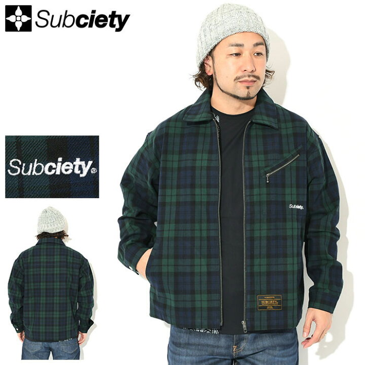 楽天市場】サブサエティ Subciety ジャケット メンズ チェック ワーク 
