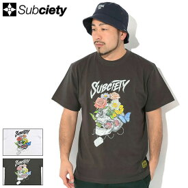 サブサエティ Subciety Tシャツ 半袖 メンズ スカル フラワー ( subciety サブサエティー Skull Flower S/S Tee ティーシャツ T-SHIRTS カットソー トップス 107-40975 )[M便 1/1] ice field icefield